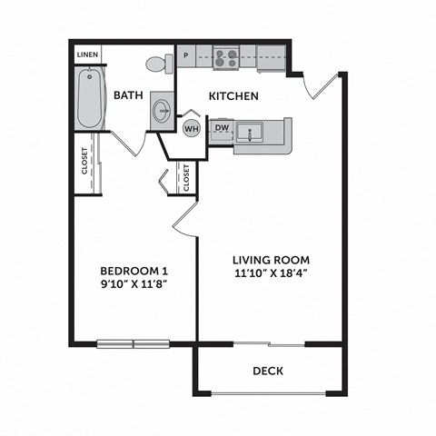 The Village at Arvada 1x1 A 50 Floor Plan